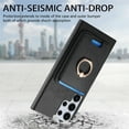 thumbnail image 6 of Phone Case for Samsung Galaxy S23 Ultra, Ultra Slim Phone Grip Ring Stand PU Leather Detachable Magnetic Credit Card Holder Drop Protective Case Cover Compatible with Samsung Galaxy S23 Ultra, Black, 6 of 8