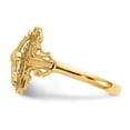 thumbnail image 4 of Primal Gold 10 Karat Yellow Gold Diamond Cut and Polished Crucifix Ring, 4 of 6