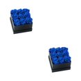 thumbnail image 3 of Bearachild Rosa preservada Flor eterna Material inmortal Ramo Coloreado Autoensamblaje Regalo de cumpleaños Acción de gracias Cabezas negras Azul negro 9 cabezas 2Conjunto, 3 of 6