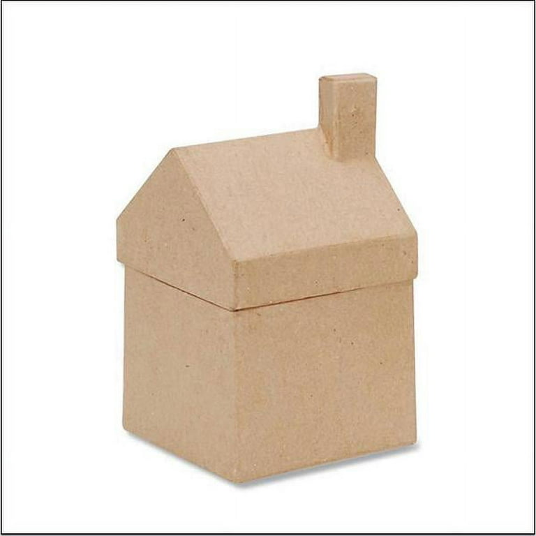 Bulk lot of 10 Unfinished Small 3-3/4 Paper Mache Square Boxes