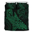 thumbnail image 2 of Juego de funda nórdica Shark Polynesian - Polynesian Tattoo Green, 2 of 6