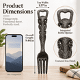 thumbnail image 2 of Vintage Cast Iron Kitchen Utensil Wall Decor, Spoon Fork Bottle Opener Set, Rustic Farmhouse Anti-Rust Art Ornament, for Kitchen Dining Room Wall Decor, Silver-B, 2 of 6