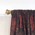 thumbnail image 4 of RLF Home Espadas 100% Cotton Rod Pocket Window Curtain set of 2 Panels 100" x 84" Burgundy, 4 of 6