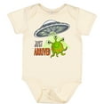 thumbnail image 3 of Inktastic Just Arrived Cute Green Alien Ufo Newborn Baby Boys or Girls Baby Bodysuit, 3 of 5