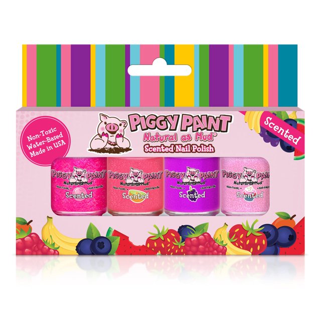 Esmalte de uñas Piggy Paint Scented Lucky Lollipop, 7 ml (paquete de 4)