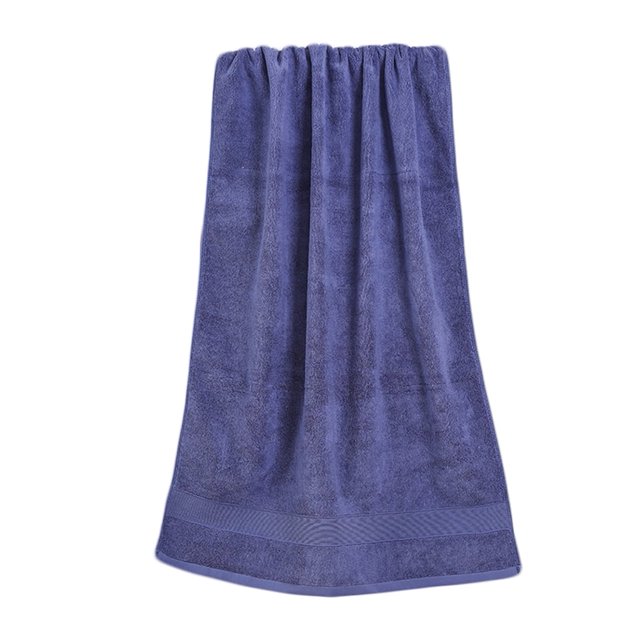 Toalla de baño unisex Yesbay, de color liso, suave, de secado rápido, absorbente, para gimnasio, baño, color azul, 140 x 70 cm