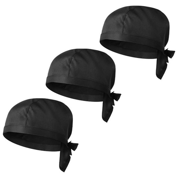 STRANDCHIC Black Chef Hats Fabric 3Pack 11.8X7.9X4.7In