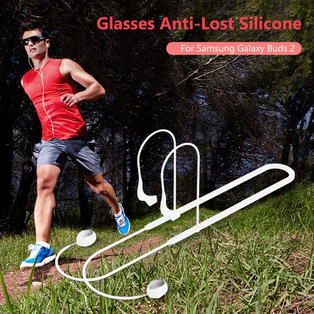 Cuerda Antipérdida De Auriculares Audífonos Cuerda suave para colgar en el cuello, gafas impermeables, antipérdida para deportes (blanco)