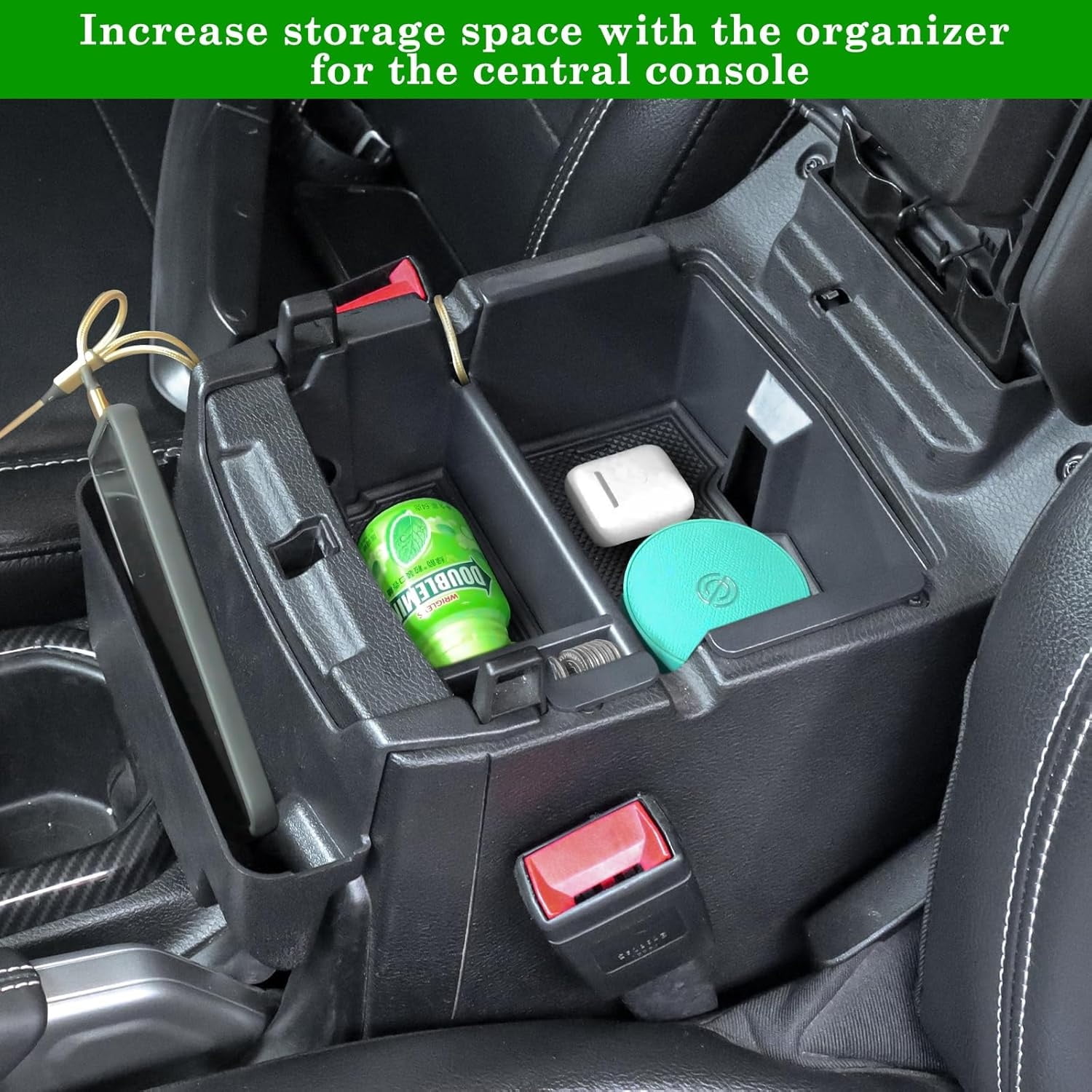 4PCS Center Console Organizer for 2024 2025 Jeep Wrangler JL JLU 4XE and Gladiator JT Accessories Gear Shift Side Tray Organizer,Hanging Armrest Storage Box