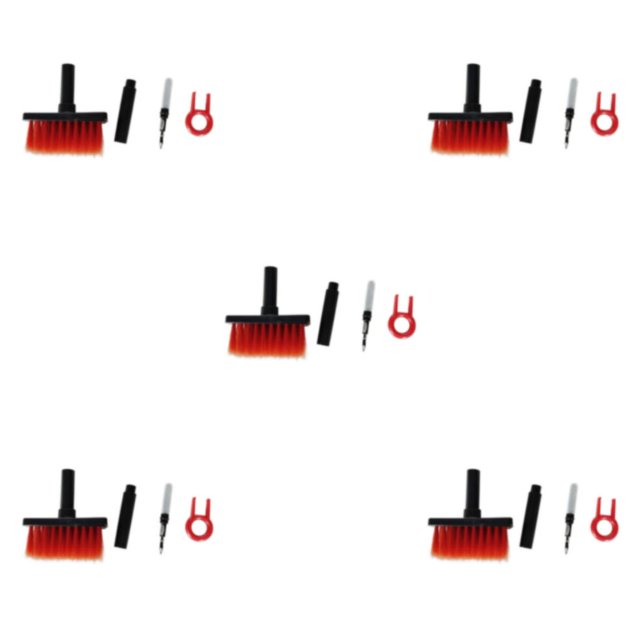 relayinert Durable 4x Keyboard Cleaning Brush Corner Gap Tools for High-Performance Keyboard Gamers PC Black Red 15x8x3cm 5Set