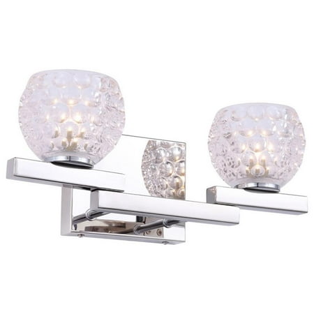 

Woodbridge Lighting Jewel 2Lt Glass LED Bath Light in Chrome/Crystal Clear