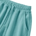 thumbnail image 6 of XIAONU Solid Cropped Wide Leg Pants for Women Drawstring Waist Side Pockets Loose Trousers, 6 of 7