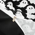 thumbnail image 4 of Homewish Cartoon Halloween Ghost Bedding,Simple Spooky Pattern Duvet Cover Full,Black White,Black Reversible,3pcs,1 Duvet Cover and 2 Pillowcases, 4 of 6
