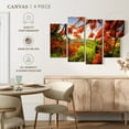 thumbnail image 4 of Elephant Stock Tamarind Bay View Through A Flamboyan Tree Wall Art - Living Room Wall Decor - Floral And Botanical Multi Panel - Green And Orange Decor By George Oze - 75" x 48", 4 of 4
