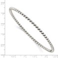 thumbnail image 2 of 925 Sterling Silver Vintage 3mm Twisted Slip On Bangle Bracelet, 2 of 6