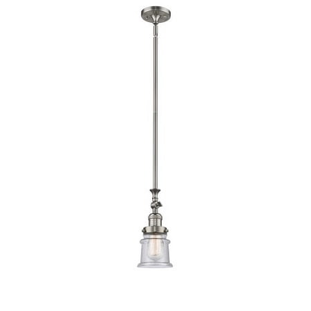 Innovations Lighting 206-SN-G184S Small Canton 7 Wide Mini Pendant - Nickel