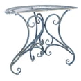 thumbnail image 6 of SAFAVIEH Annalise Outdoor Patio Semi-Circle Accent Table, Antique Blue, 6 of 11