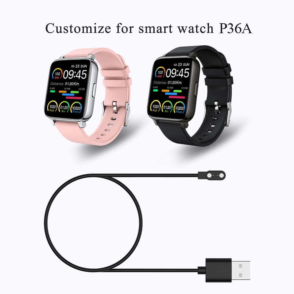 Smart Watch Charger Cable for P36 Smartwatch, USB Charging Replacement  Cable, 2 Pins Magnetic Suction Charger for Smartwatch, Watch Charging  Cable, Black | Walmart Canada