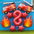thumbnail image 1 of Ensemble de Ballons, Ballons Chiffres Rouges 0-9, 4 Étoiles, 2 Ballons Camion de Pompiers et 2 Ballons Flamme, pour Décoration de Fête d'Anniversaire, du Nouvel An et de Noël, 1 of 5