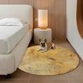 thumbnail image 3 of Round Area Rug 3ft, Medieval Earth Map on Retro Non-Shedding Washable Area Rug, Modern Abstract Mountain Non Slip Low-Profile Circle Rugs for Living Room, Bedroom Dining Room, 3 of 9