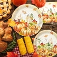 thumbnail image 4 of 170PCS Fall Party Decorations Kit Includes Pumpkin Harvest Disposable Paper Plates, Napkins, Cups, Cutlery, Banner, Tablecloth for Autumn Holiday Thanksgiving Autumn Party Decorations, Serve 24, 4 of 7