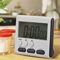 thumbnail image 2 of Temporizador de cocina digital LCD grande magnético Alarma Cuenta atrás Reloj 24 horas Sywqhk Libre de BPA, 2 of 7