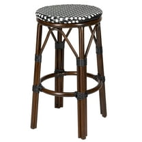 Black on White 26" Counter Height Bistro Barstool by Chivari