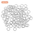 thumbnail image 3 of Unique Bargains Open Jump Rings 100Pack 8mm O-ring Connectors for Jewelry Making, White Gold, 3 of 5