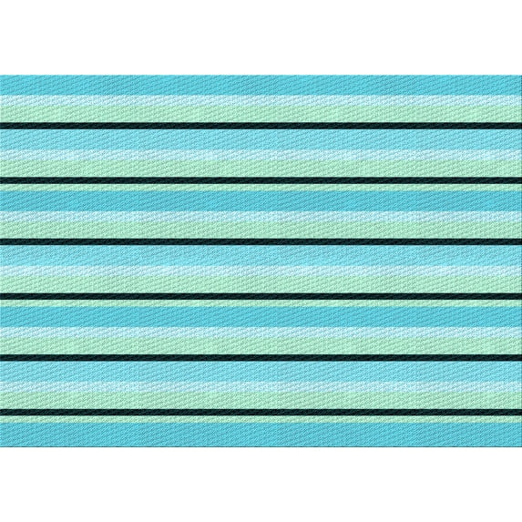 Ahgly Company Machine Washable Indoor Rectangle Transitional Light Sea Green Area Rugs, 6' x 9'