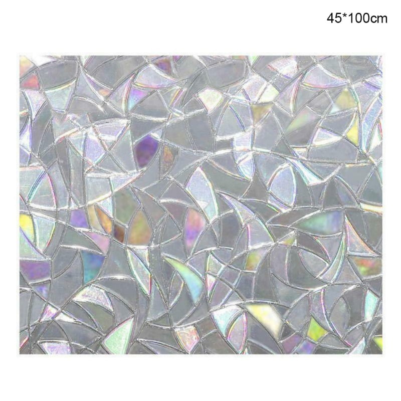 3D Window Glass Film Rainbow Sticker Stained Anti UV 45*100cm Self-adhesive A3O8 