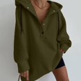 thumbnail image 2 of Vedolay Women 2023 T Shirts Casual Long Sleeve Shirts for Women 2023 Casual V Neck Solid Color Loose Fit Fall Tunic Top,Green L, 2 of 5