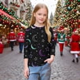 thumbnail image 7 of SERTGUTR Kids Christmas Print 3/4 Long Sleeve Round Neck Casual Comfortable Festive Everyday Top Christmas Gifts for Children 3-12 Years(Multicolor,11 Years), 7 of 7