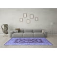 thumbnail image 3 of Ahgly Company Machine Washable Indoor Rectangle Oriental Blue Industrial Area Rugs, 2' x 5', 3 of 4