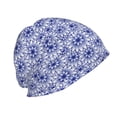 thumbnail image 2 of KLL Blue And White Flowers Winter Fall Beanie Knit Hats for Men & Women - Warm & Soft Stylish Toboggan Caps for Cold Weather, 2 of 6
