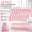 Pink 24pcs, variant on 12pcs Plastic Laundry Hangers with Clips, Strong Clothes Hanger Clips for Closet Organization, Travel, Bathroom, Portable White Set