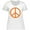 AA-White, variant on Inktastic Funky Orange Peace Sign Women's Plus Size T-Shirt