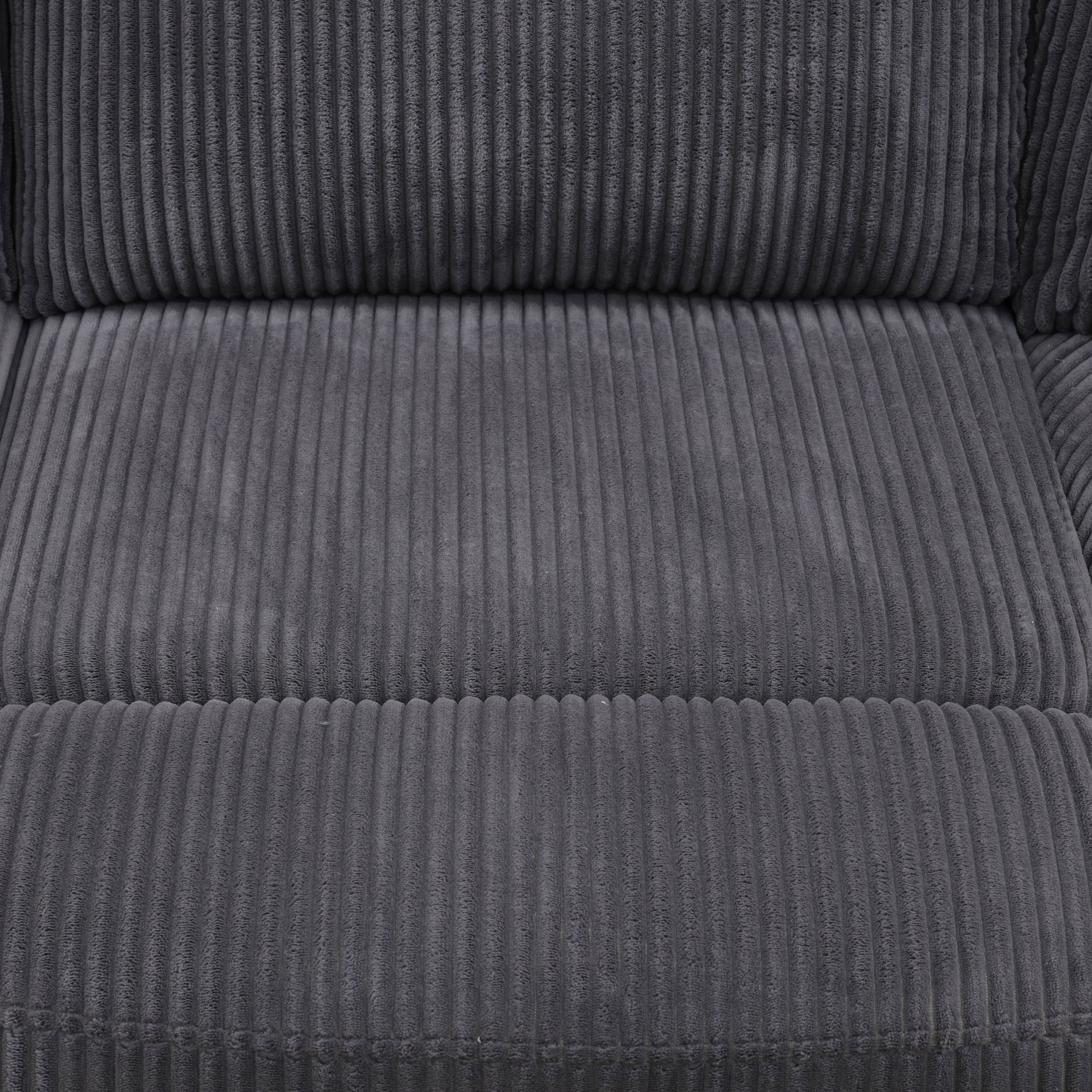 MAYEERTY Manual Reclining L-Shaped Sectional Sofa, Corduroy Recliner with Storage & Cup Holders, Adjustable Backrest Home Theater Seating for Living Room