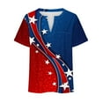 thumbnail image 4 of fatyb Independence Day Tops for Women V Neck Short Sleeve T-Shirts Women's 4th of July Plus Size Shirts, 4 of 5
