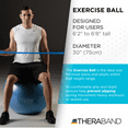 thumbnail image 2 of THERABAND Standard Exercise Ball, 30" Blue Stability Trainer for 6'2"–6'8" Users, Yoga & Pilates Ball, Balance & Core Trainer, For Athletes Fitness at Gym & Home, 2 of 7