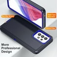 thumbnail image 3 of Nalacover Rugged Case for Samsung Galaxy A53 5G, Triple-Layers Heavy Duty Hard PC + Soft TPU Hybrid Military Grade Shockproof Anti-Scratches Cover with Non-Slip Strip Lens Protection Case,Darkblue, 3 of 7