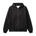 thumbnail image 5 of GEWSEY Women's Leopard Zip Up Hoodies Fall Y2K Graphic Hooded Sweatshirt Casual Oversized Warm Fleece Athletic Track Jacket Coat (Black, XL), 5 of 6