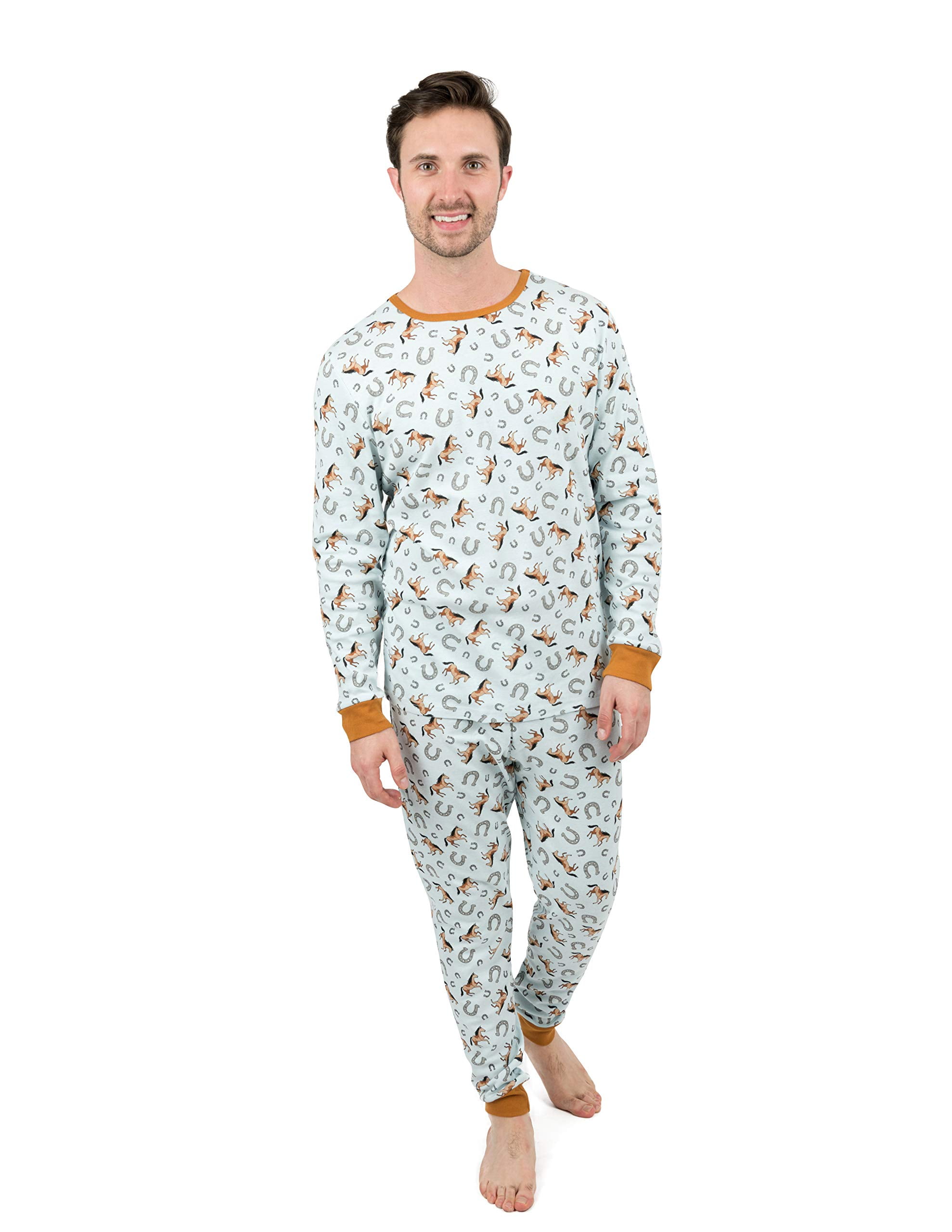 Leveret Leveret Mens Pajamas 2 Piece Pajama Set 100 Cotton (Size