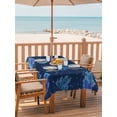 thumbnail image 2 of Outdoor Tablecloth with Umbrella Hole for Patio/Picnic/Party/Camping, Coastal Corals Waterproof Table Cloth Rectangle Table Cover Washable, Nautical Jellyfish Navy Purple Polka Dots (60"x 120"), 2 of 9