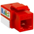 thumbnail image 3 of Cmple - RJ45 Keystone Jack 90 Degree Cat5e Keystone Jack Insert Punch Down RJ45 Connectors Female for Wall Plates, Patch Panels, Patch Cables, Ethernet Cables - Red, 3 of 5