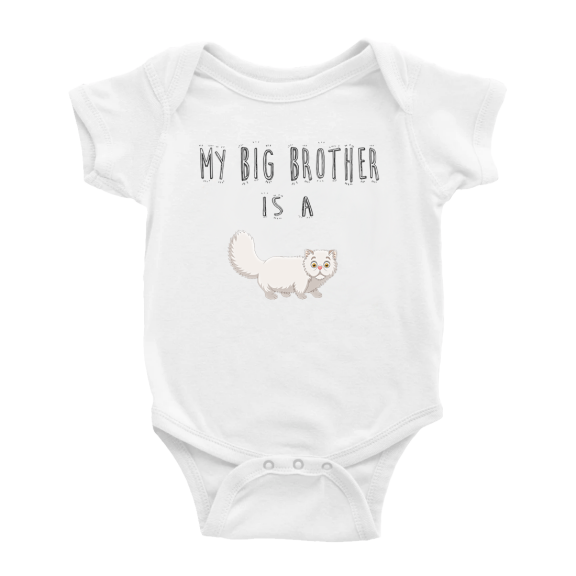 My Big Brother Is A Persian Cat Cute Baby Clothing Bodysuits For Boy Girl