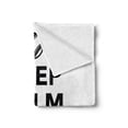thumbnail image 2 of Keep Calm Soft Flannel Fleece Throw Blanket, Play Baseball Phrase Sports Theme with the Ball Monochrome Pictogram, Cozy Plush for Indoor and Outdoor Use, 60" x 80", Black White, by Ambesonne, 2 of 5