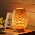 thumbnail image 4 of UEEYAC LED Desk Lamp Contemporary Reading Light Bamboo Wood Bedside Table Lamps, 4 of 16