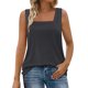 thumbnail image 2 of mfyjkho Tops Para Salir, Blusa Informal De Color Liso Con Cuello En V Y Sin Mangas Para Mujer, De Moda, Para Primavera Y Verano Tops Para Hacer Ejercicio L, 2 of 7