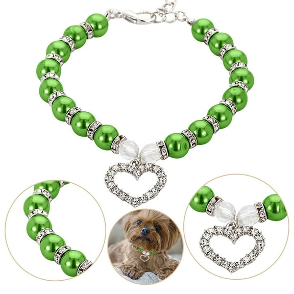 Elegant Pearl Adjustable Pet Collar for Dogs and Cats Comfortable Chain Design