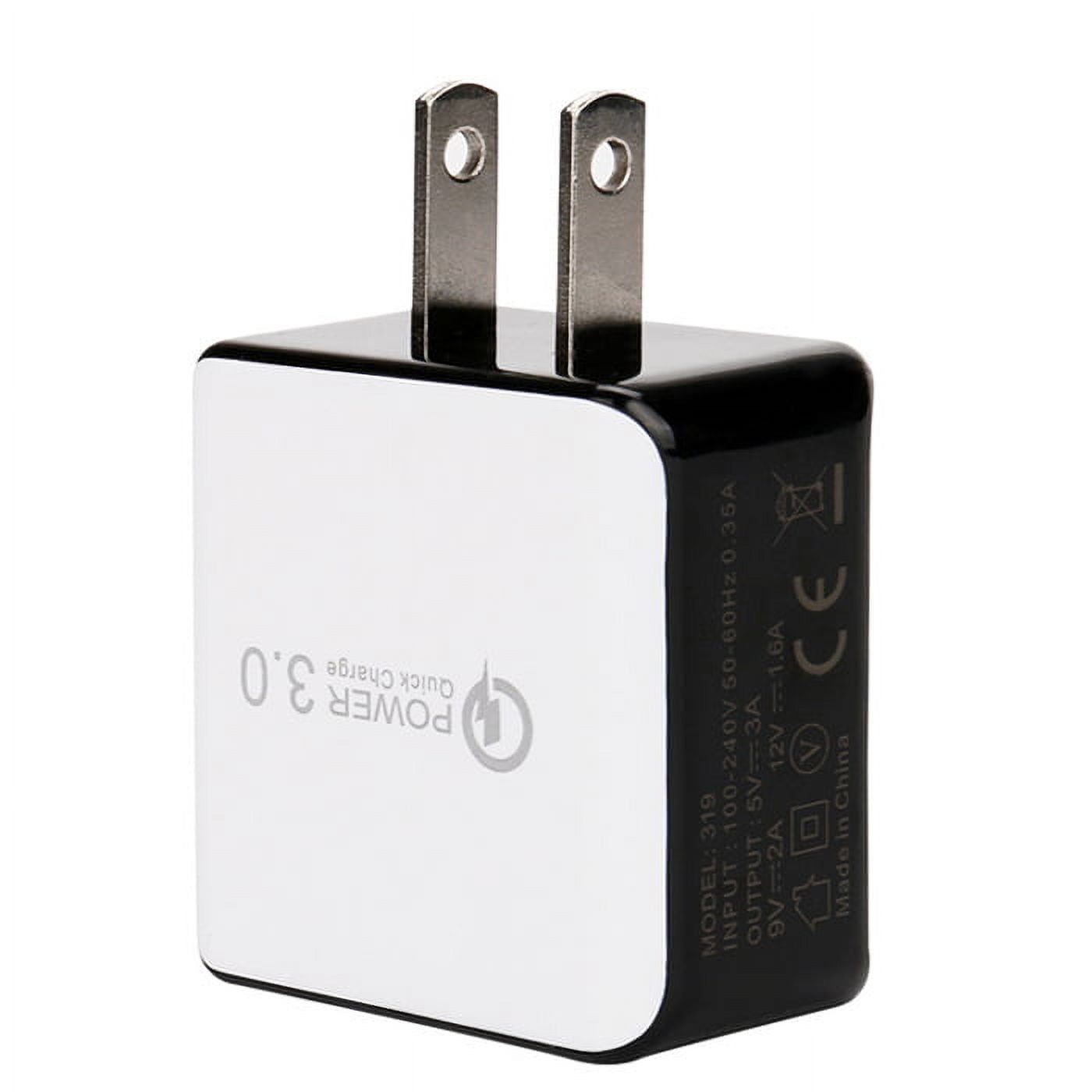 10-Pack FREEDOMTECH 3.0 Quick Charge Certified 18W Fast Rapid USB Wall Charger Adapter For Apple iPhone X iPhone 8 Plus Samsung Galaxy S8 S9+ Plus Note 9 Note 8 Galaxy S7 Edge LG G7 Google Pixel 2 XL